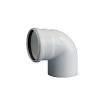 Отвод D50 90° малошумный белый